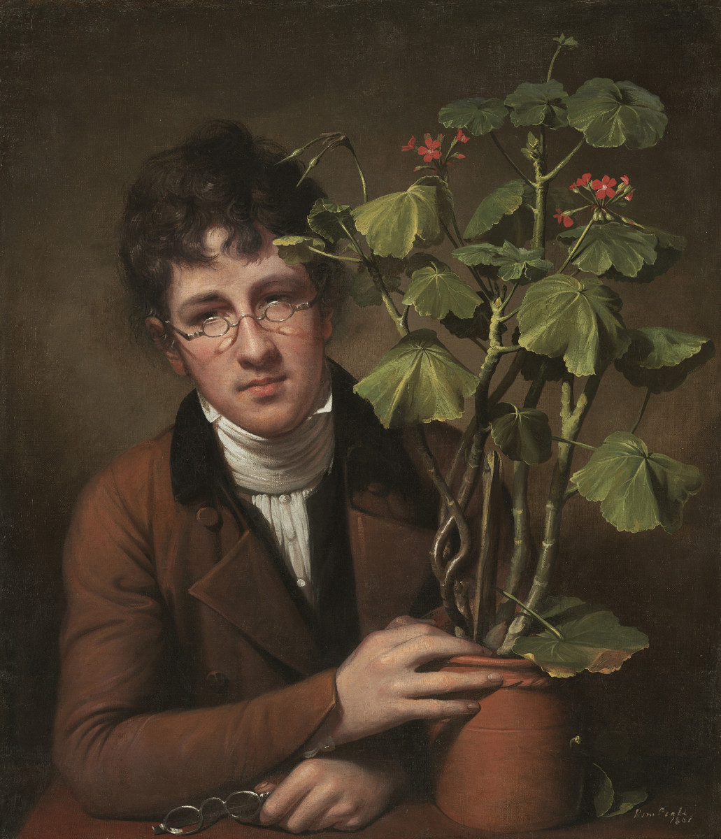 Rembrandt Peale (American, 1778 - 1860 ), Rubens Peale with a Geranium, 1801, oil on canvas, Patrons' Permanent Fund