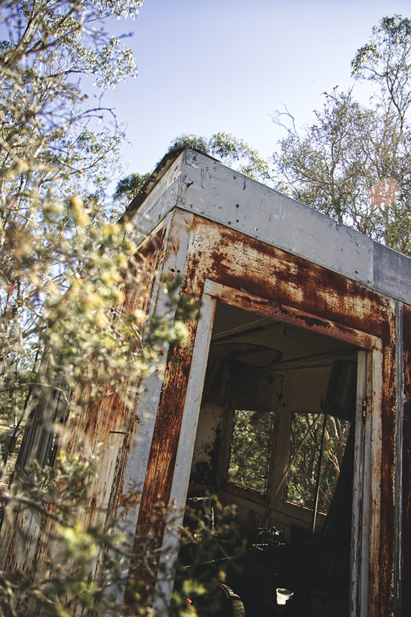A decrepit metal shed isn't much of a garden view.