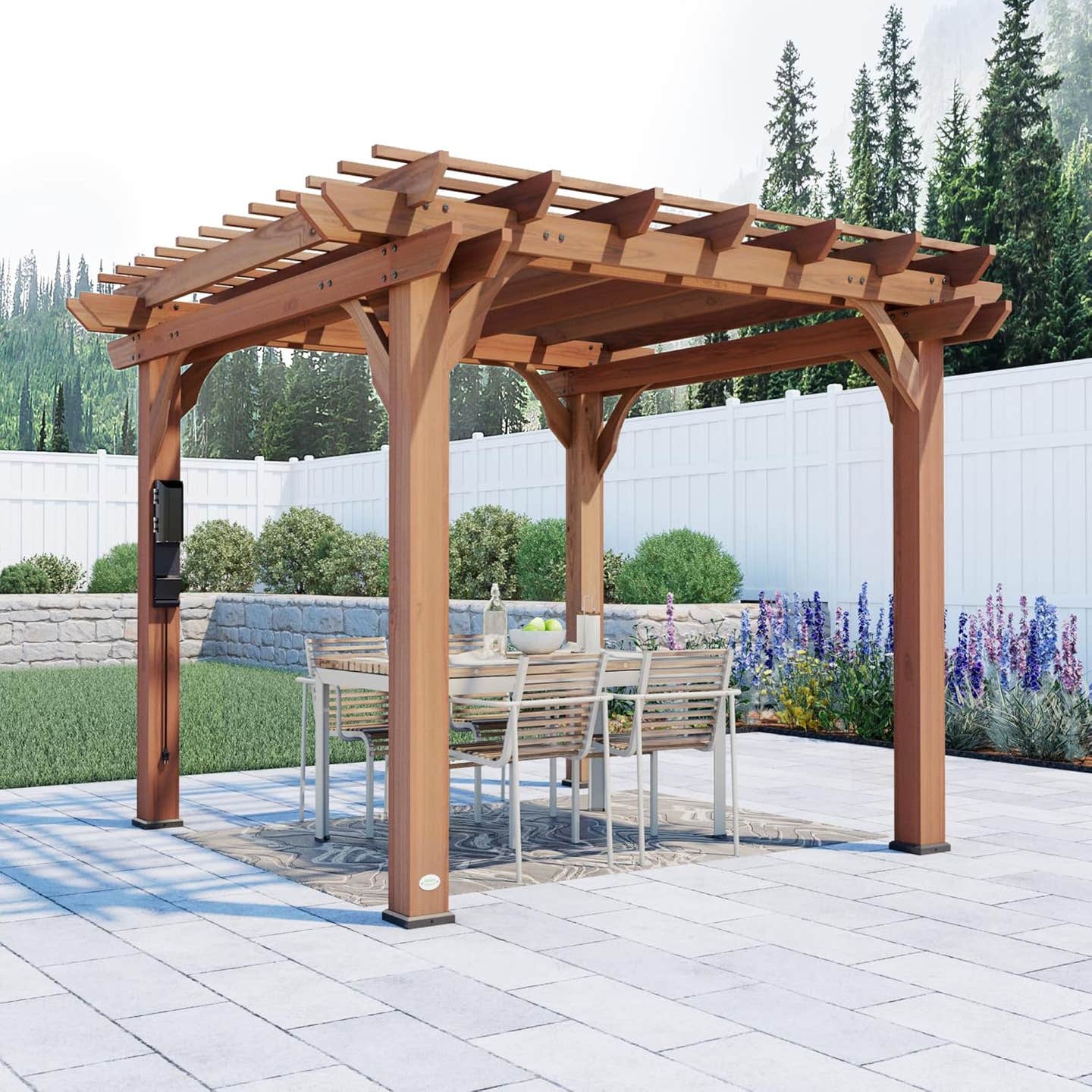  Tranquil Cedar Pergola – A Mindful Garden Retreat