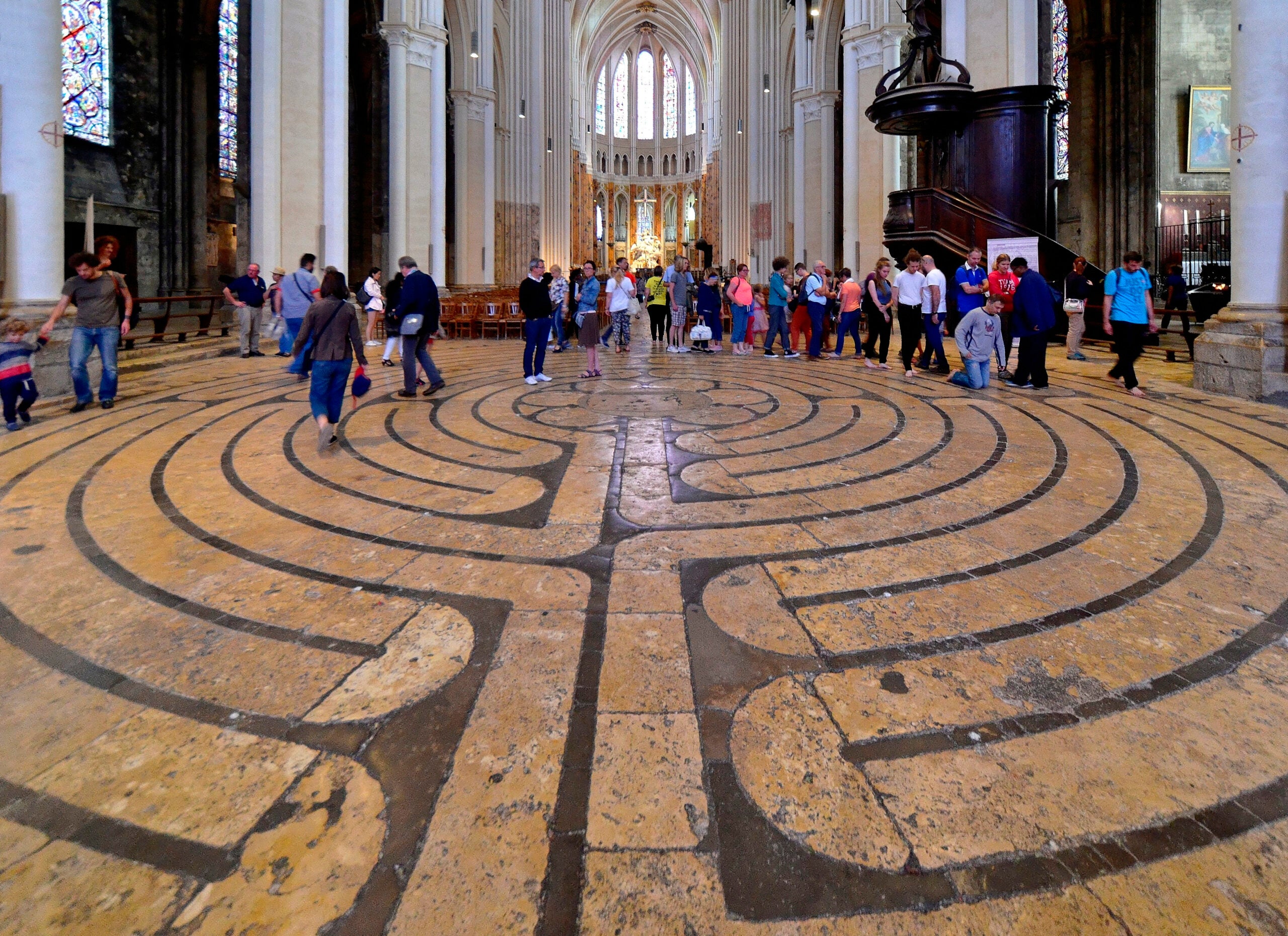 The labyrinth at Chartres Cathedral.
