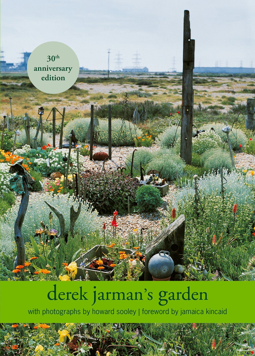 Derek Jarman’s Garden by Derek Jarman 30th Anniversary edition book cover artwork